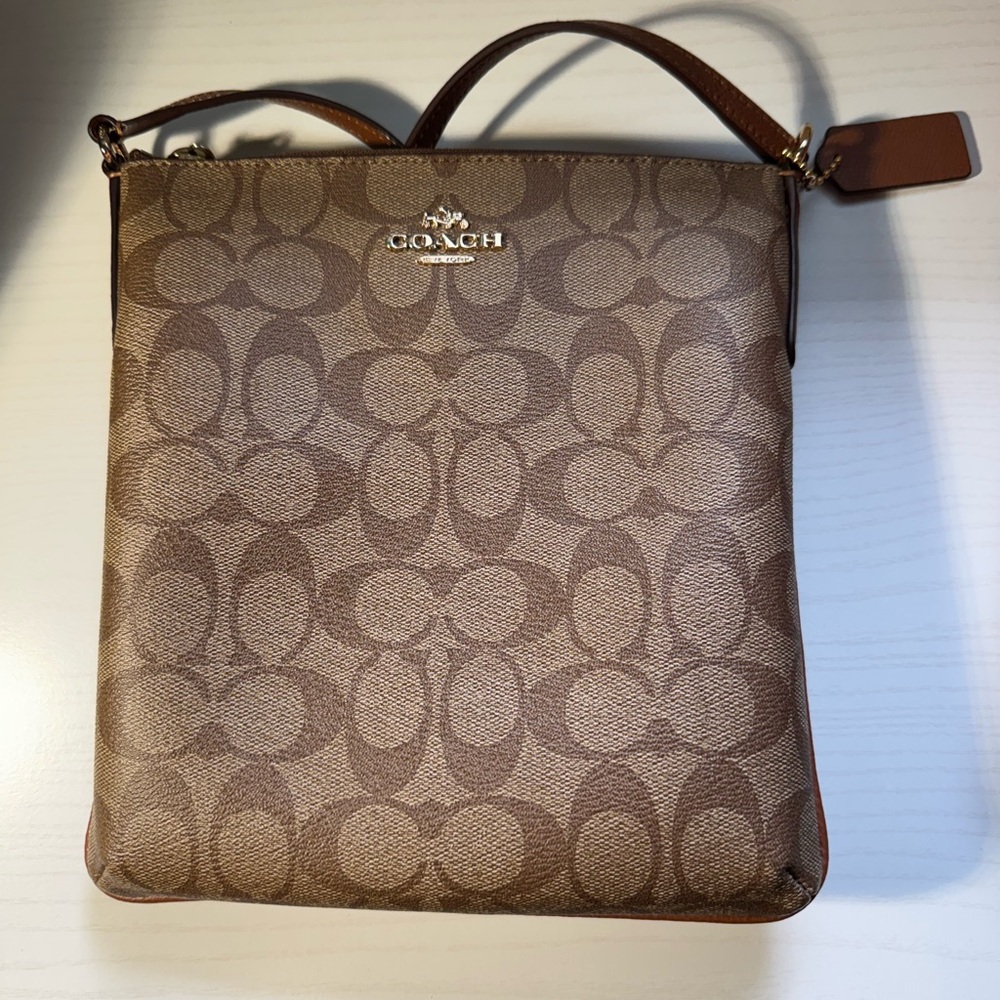 Coach Signature Tan Crossbody Bag